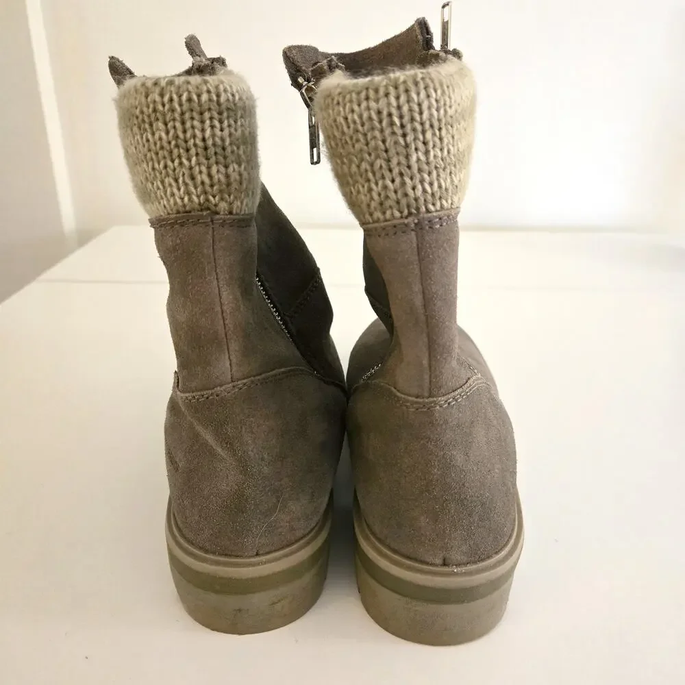 Cougar Neptune Suede Knit Cuff Primaloft Waterproof Ankle Boots US 9